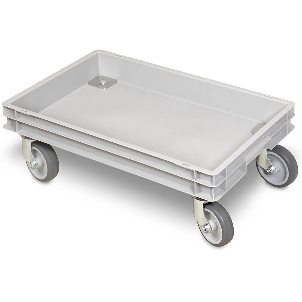 Null Rollkasten Für 400x300mm Eurobehälter, Graue Gummiräder, Trg 100 Kg, Grau 6 Null Rollkasten Für 400x300mm Eurobehälter, Graue Gummiräder, Trg 100 Kg, Grau – Bild 4