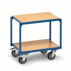 Variofit Tischwagen, Tragl. 250kg, 2xHolzplatte, Ladefl. LxB 1000x600mm, Holzböden, 2 Schubladen, RAL5010, TPE-Bereifung 14 Variofit Tischwagen, Tragl. 250kg, 2xHolzplatte, Ladefl. LxB 1000x600mm, Holzböden, 2 Schubladen, RAL5010, TPE-Bereifung -Vago-tools-Geschäft 05283f5e 46f7 4487 b99c e565c249c37b 1
