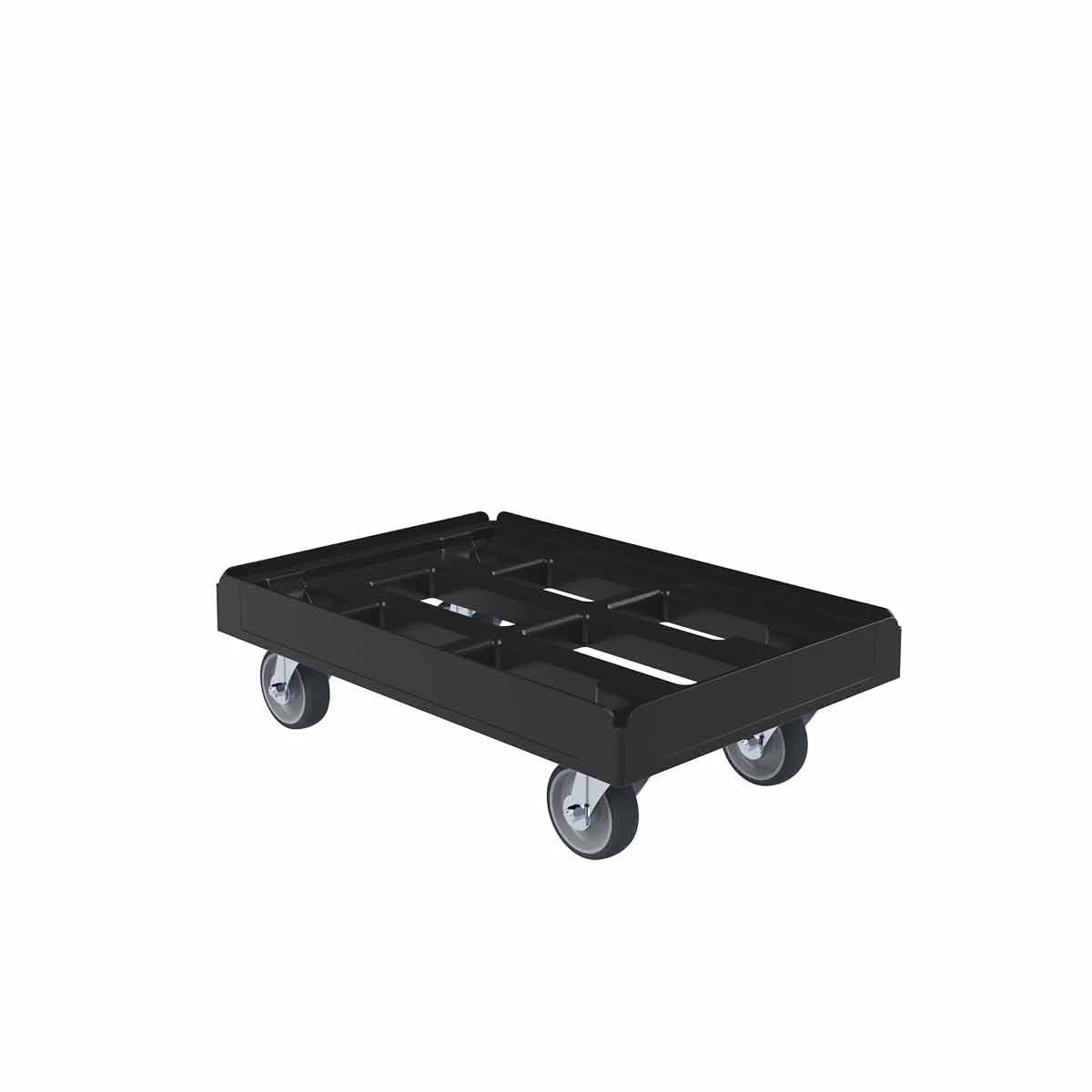 Null Transportroller KU Schwarz, 610 X 410 Mm, Offene Variante, ø 100 TPE 3 Null Transportroller KU Schwarz, 610 X 410 Mm, Offene Variante, ø 100 TPE