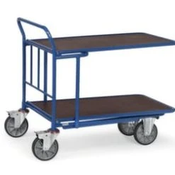 Fetra Raumsparwagen, Tragl. 400kg, Ladefl. LxB 850x500mm, Siebdruckplatte, 1 Wand