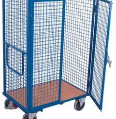 Variofit Schrankwagen, Tragl. 500kg, 1 Etage(n), Ladefl. LxB 1045x685mm, Holzplatte, 3 Wände