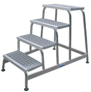 Krause Montagetreppe, Podest H 600mm, 3 Gitterroststufen, Alu 7 Krause Montagetreppe, Podest H 600mm, 3 Gitterroststufen, Alu – Bild 5