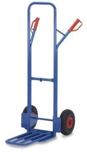 Fetra Paketkarre, Tragl. 300kg, Schaufel BxT 250x250mm, Klappschaufel, RAL5007, Luft-Bereifung 4 Fetra Paketkarre, Tragl. 300kg, Schaufel BxT 250x250mm, Klappschaufel, RAL5007, Luft-Bereifung – Bild 2