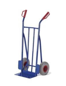 Rollcart Sackkarre, Tragl. 200kg, Schaufel BxT 400x180mm, Rückwand Gewölbt, Stahl, RAL5010, TPE-Bereifung 7 Rollcart Sackkarre, Tragl. 200kg, Schaufel BxT 400x180mm, Rückwand Gewölbt, Stahl, RAL5010, TPE-Bereifung – Bild 5