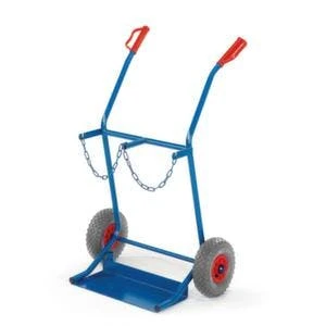 Rollcart Flaschenkarre, Tragl. 50kg, Propangas 11kg Flasche, M. Kette, RAL5010, Luft-Bereifung 7 Rollcart Flaschenkarre, Tragl. 50kg, Propangas 11kg Flasche, M. Kette, RAL5010, Luft-Bereifung â Bild 5