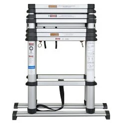 PROREGAL Metal Flexible Double Giraffe Aluminium-Teleskop-Stehleiter | 10+8 Sprossen | 78-300cm Hoch | 150kg Tragkraft | Teleskopleiter, Trittleiter