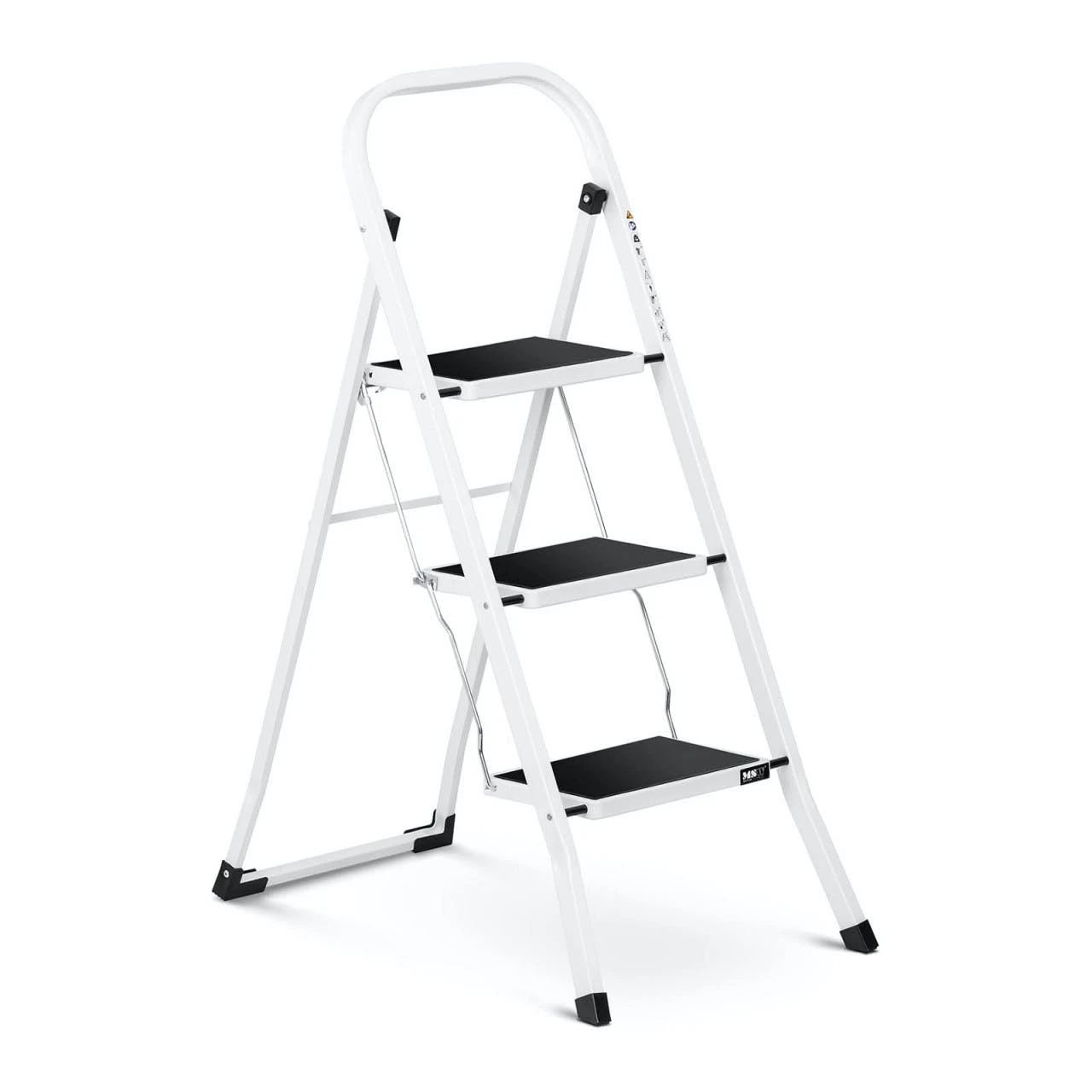 Null MSW Trittleiter - 3 Stufen - Stahl - Höhe 70,5 Cm 3 Null MSW Trittleiter - 3 Stufen - Stahl - Höhe 70,5 Cm