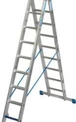Alternative view of Krause Mehrzweckleiter, 2x9 Sprossen, Holm L 2, 6-4, 35m, Alu