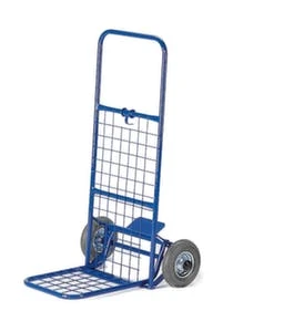 Null Stapelkarre, Tragl. 150kg, Schaufel BxT 270x200mm, Klappbar, RAL5010, Luft-Bereifung 5 Null Stapelkarre, Tragl. 150kg, Schaufel BxT 270x200mm, Klappbar, RAL5010, Luft-Bereifung – Bild 3