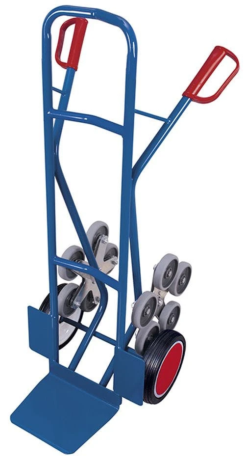 Variofit Treppenkarre Mit 2 Fünfarmigen Radsternen RAL5010 Enzianblau Sackkarre 6 Variofit Treppenkarre Mit 2 Fünfarmigen Radsternen RAL5010 Enzianblau Sackkarre – Bild 4
