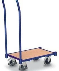 Variofit Plattformwagen, Tragl. 250kg, Ladefl. LxB 605x410mm, Holzplatte