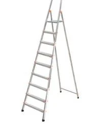 Krause Leichte Büro-Stufenleiter, Einseitig, 6 Stufe(n), Podest H 1, 25m, Alu