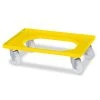 Null Transportroller/Logistikroller Für Eurobehälter 600 X 400 Mm, Gelb, Weiße Kunststoffräder, Tragkraft 250 Kg -Vago-tools-Geschäft 27a5cbd4 bfaa 42d4 8510 c933c70beed6