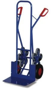 Variofit Treppenkarre, 5-Stern, Tragl. 200kg, Schaufel BxT 480x300mm, RAL5010, Luft-Bereifung 3 Variofit Treppenkarre, 5-Stern, Tragl. 200kg, Schaufel BxT 480x300mm, RAL5010, Luft-Bereifung