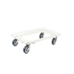 Alternative view of PROREGAL Transportroller Für Euroboxen 60x40cm Mit Gummiräder Orange | Offenes Deck | 2 Lenkrollen & 2 Bremsrollen | Traglast 300kg