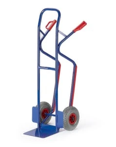 Rollcart Reifenkarre, Tragl. 250kg, Schaufel BxT 500x400mm, RAL5010, TPE-Bereifung 7 Rollcart Reifenkarre, Tragl. 250kg, Schaufel BxT 500x400mm, RAL5010, TPE-Bereifung – Bild 5