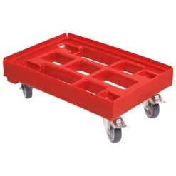 Alternative view of Null Transportroller Für Kisten 60 X 40 Cm Mit 2 Bremsen In Rot