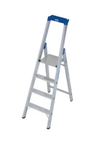 Krause Rollbare Stufenleiter, Einseitig, 8 Stufen, Stand H 1, 9m, Holm L 2, 7m, Alu 9 Krause Rollbare Stufenleiter, Einseitig, 8 Stufen, Stand H 1, 9m, Holm L 2, 7m, Alu – Bild 7