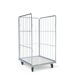 Null Wäschecontainer 1200mm, 720x810KU Weiß, 3-seitig