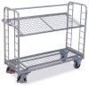 Variofit Etagenwagen, Tragl. 250kg, 2 Etage(n), Ladefl. LxB 1320x535mm, Drahtgitterböden, Neigbar, Gestell Mit Verzinkt, TPE-Bereifung -Vago-tools-Geschäft 30dcdfbc 0ed0 4fcb af1e eb003e3afa77