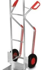 Variofit Alu-Kufenkarre, Tragl. 200kg, Schaufel BxT 320x250mm, Alu, Luft-Bereifung