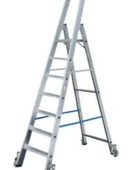 Alternative view of Krause Stehleiter, Einseitig, 7 Stufe(n), Stand H 1, 65m, Holm L 2, 45m, Alu