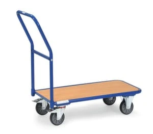Fetra Schiebebügelwagen, Tragl. 250kg, Ladefl. LxB 610x410mm, Rahmen, Schiebebügel, RAL5007, 4 Lenkrollen, TPE-Bereifung 8 Fetra Schiebebügelwagen, Tragl. 250kg, Ladefl. LxB 610x410mm, Rahmen, Schiebebügel, RAL5007, 4 Lenkrollen, TPE-Bereifung – Bild 6