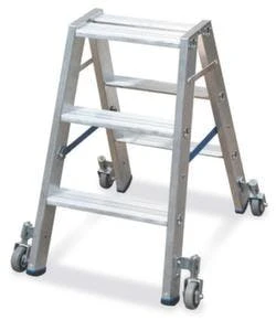 Null Alu-Stufenleiter, Einseitig, 3 Stufen, Stand H 0, 57m, Alu 8 Null Alu-Stufenleiter, Einseitig, 3 Stufen, Stand H 0, 57m, Alu – Bild 6