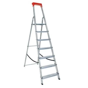 Null Alu-Stufenleiter, Einseitig, 6 Stufen, Stand H 1, 21m, Alu 6 Null Alu-Stufenleiter, Einseitig, 6 Stufen, Stand H 1, 21m, Alu – Bild 4