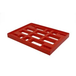 Null Transportroller Rahmen – Rollplatte 80x60 Cm – 400 Kg Traglast - Rot