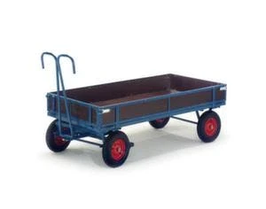 Rollcart Handpritschenwagen, Tragl. 700kg, Ladefl. LxB 960x660mm, Siebdruckplatte, 4 Bordwände (Vollwand), RAL5010, 4 Räder 6 Rollcart Handpritschenwagen, Tragl. 700kg, Ladefl. LxB 960x660mm, Siebdruckplatte, 4 Bordwände (Vollwand), RAL5010, 4 Räder – Bild 4