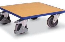 Fetra Transportroller, Tragl. 600kg, Ladefl. LxB 800x600mm, Holzplatte/Gummi, Blau, 4 Lenkrollen -Vago-tools-Geschäft 3fe14227 d791 4180 8887 c51b44b774ee