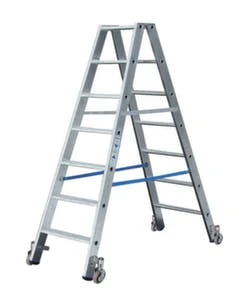 Krause Rollbare Stufenleiter, Einseitig, 6 Stufen, Stand H 1, 4m, Holm L 2, 2m, Alu 6 Krause Rollbare Stufenleiter, Einseitig, 6 Stufen, Stand H 1, 4m, Holm L 2, 2m, Alu – Bild 4