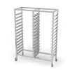Null Edelstahl Gastro-Regalwagen Für GN-Behälter (doppelt) Mit Rollen | AISI 430 Qualität | HxBxT 180x90,5x61