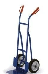 Rollcart ESD-Stapelkarre, Tragl. 200kg, Schaufel BxT 300x225mm, Stahl, RAL5010, Vollgummi-Bereifung