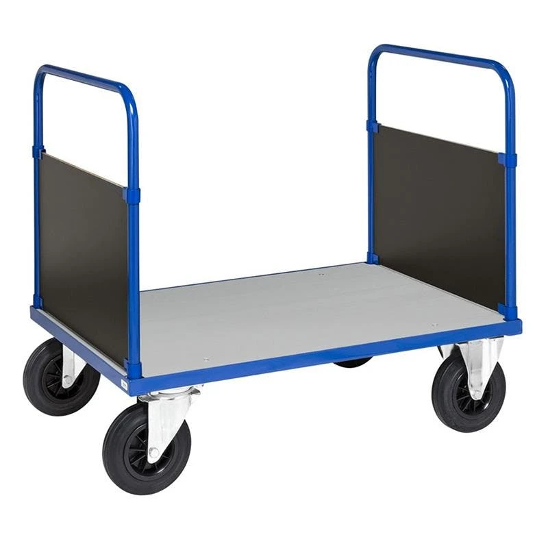 Null Doppel-Stirnwandwagen, Blechboden 1.000 X 700 X 900 Mm, Traglast: 500 Kg - Blau 3 Null Doppel-Stirnwandwagen, Blechboden 1.000 X 700 X 900 Mm, Traglast: 500 Kg - Blau