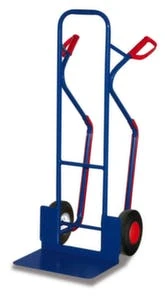 Rollcart Stapelkarre, Tragl. 250kg, Schaufel BxT 480x300mm, Stahl, RAL5010, TPE-Bereifung 7 Rollcart Stapelkarre, Tragl. 250kg, Schaufel BxT 480x300mm, Stahl, RAL5010, TPE-Bereifung – Bild 5