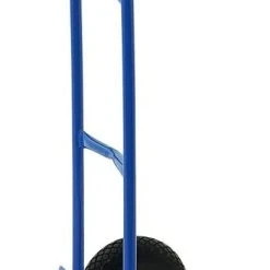 PROREGAL Stahlrohr-Sackkarre Mit Standardschaufel Und Gummibereifung, HxBxT 118,5x55x45cm, Traglast 200kg, Blau, Stahl Sackkarren Transportkarre