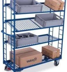 Variofit Etagenwagen, Tragl. 250kg, 2 Etage(n), Ladefl. LxB 1320x535mm, Drahtgitterböden, Neigbar, Gestell Mit Verzinkt, TPE-Bereifung 13 Variofit Etagenwagen, Tragl. 250kg, 2 Etage(n), Ladefl. LxB 1320x535mm, Drahtgitterböden, Neigbar, Gestell Mit Verzinkt, TPE-Bereifung -Vago-tools-Geschäft 4825f862 ff9a 497d ae11 477ca8ce829c