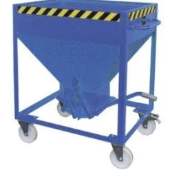 Bauer Silowagen, HxLxB 1230x1115x780mm, 375l, Tragl. 1000kg, Rollen, RAL5012