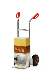 Variofit Alu-Stapelkarre, Tragl. 150kg, Schaufel BxT 320x250mm, Luft-Bereifung 5 Variofit Alu-Stapelkarre, Tragl. 150kg, Schaufel BxT 320x250mm, Luft-Bereifung – Bild 3