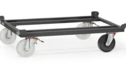 Fetra Fahrgestell, Tragl. 1050kg, Ladefl. LxB 1210x810mm, Lade H 280mm, Als Routenzug, Winkelrahmen, 4 Fangecken