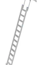 Null Roll-Regalleiter, Holm L 3, 2m, F. H Bis 3, 3m, 12 Stufen, Alu