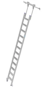 Null Roll-Regalleiter, Holm L 3, 45m, F. H Bis 3, 54m, 13 Stufen, Alu 4 Null Roll-Regalleiter, Holm L 3, 45m, F. H Bis 3, 54m, 13 Stufen, Alu – Bild 2