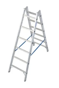 Krause Sprossenstehleiter, Beidseitig, 2x14 Sprossen, Holm L 4, 03m, 2-tlg., Alu 7 Krause Sprossenstehleiter, Beidseitig, 2x14 Sprossen, Holm L 4, 03m, 2-tlg., Alu – Bild 5