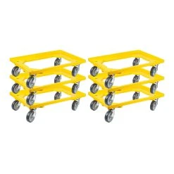 PROREGAL Transportroller Für Euroboxen 60x40cm Mit Gummiräder Gelb | Offenes Deck | 4 Lenkrollen | Traglast 300kg 15 PROREGAL Transportroller Für Euroboxen 60x40cm Mit Gummiräder Gelb | Offenes Deck | 4 Lenkrollen | Traglast 300kg -Vago-tools-Geschäft 536c5738 fa4a 4634 ae14 98ebf7a6e265