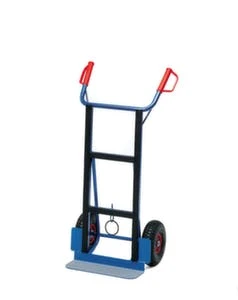 Fetra Gerätekarre, Tragl. 400kg, Schaufel BxT 550x190mm, M. Spannband, RAL5007, Luft-Bereifung 7 Fetra Gerätekarre, Tragl. 400kg, Schaufel BxT 550x190mm, M. Spannband, RAL5007, Luft-Bereifung – Bild 5