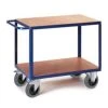 Rollcart Tischwagen, Tragl. 600kg, 2 Etage(n), Ladefl. LxB 850x500mm, Holzböden, RAL5010, TPE-Bereifung -Vago-tools-Geschäft 5d9b60d0 e8a0 4168 a16e fcada3e4402c