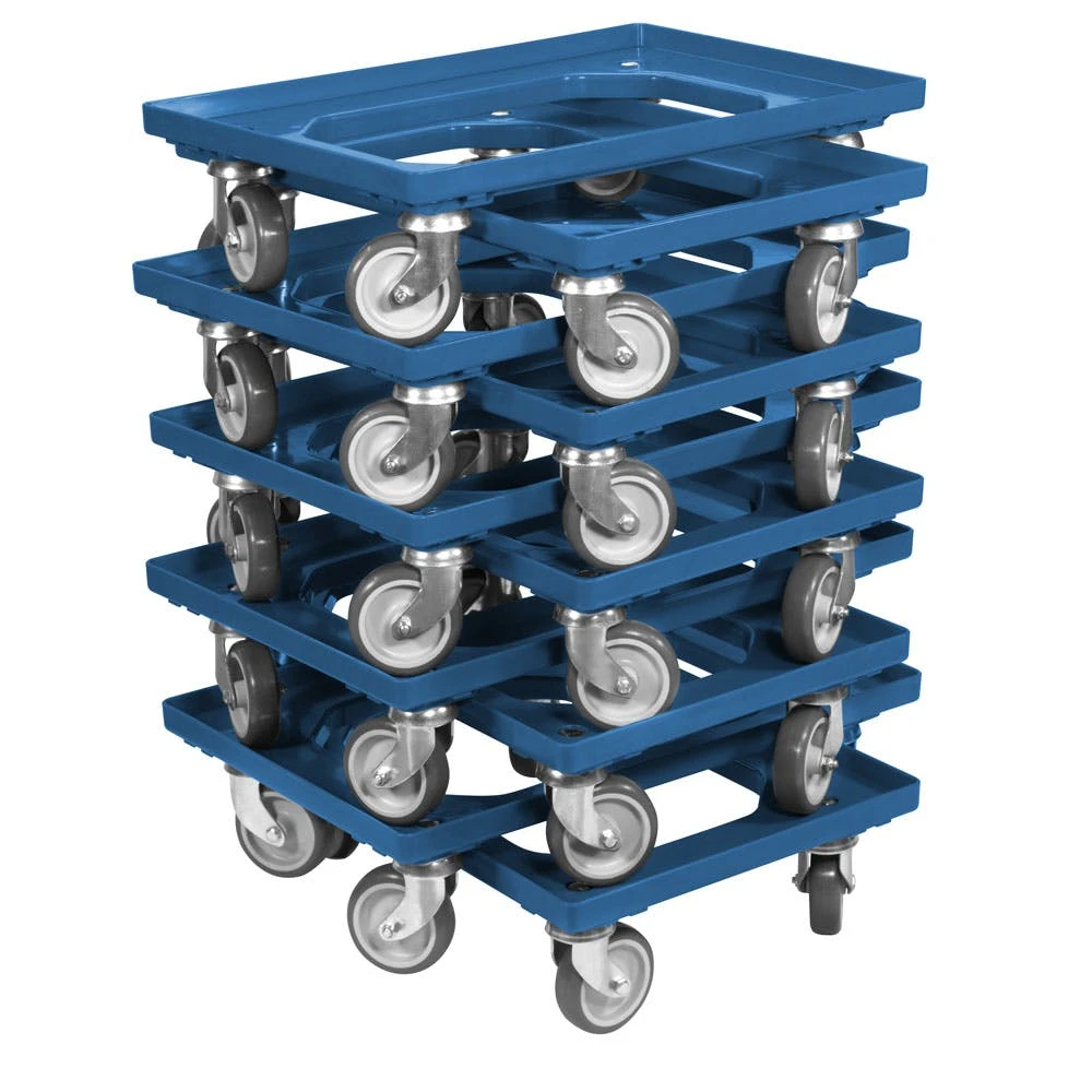 Null 10 Stück Transportroller Für Kisten 60 X 40 Cm Mit 4 Lenkrollen In Grau 4 Null 10 Stück Transportroller Für Kisten 60 X 40 Cm Mit 4 Lenkrollen In Grau – Bild 2