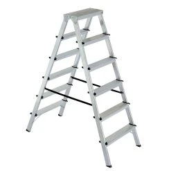 Null Stufenleiter Aus Alu, 5 Stufen, Erreichbare Arbeitshöhe 2995 Mm, Tragkraft 150kg -Vago-tools-Geschäft 60b294dd 3b35 46f9 a115 d6c7e386929c